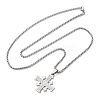 304 Stainless Steel Jerusalem Cross Pendant Box Chain Necklaces LS-NJEW-NH0003-01P-2