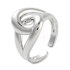 Rack Plating Knot Brass Open Cuff Rings RJEW-Z059-18P-1