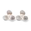 Anti-Tarnish Sterling Silver Stud Earrings EJEW-C087-08B-P-1