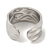 304 Stainless Steel Open Cuff Ring RJEW-C067-19P-3
