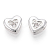 Brass Micro Pave Cubic Zirconia Beads FIND-Z035-18S-1