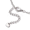 2Pcs 2 Colors 304 Stainless Steel Singapore Chain Bracelet Makings AJEW-JB01322-5