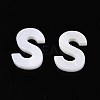 Natural Freshwater Shell Letter Charms BSHE-ZX007-02S-1