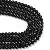 Natural Black Onyx Beads Strands G-C280-B01-8mm-5