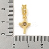 Brass Micro Pave Clear Cubic Zirconia Pendants KK-U007-02G-09-3