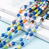 Oval Handmade Millefiori Glass Beads Strands LK-R004-85-4
