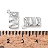 Brass Micro Pave Clear Cubic Zirconia Charms KK-F871-42P-3