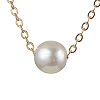 Round Acrylic Imitated Pearl Pendant Necklaces NJEW-JN04777-1