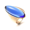 Resin Horse Eye Finger Rings LS-RJEW-R006-01G-05-4