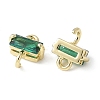 Brass Pave Cubic Zirconia Connector Charms KK-F892-53G-04-2