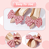4Pcs 2 Colors Polyester Shoe Charms AJEW-PH0012-19-5