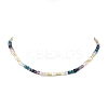 Gemstone & Electroplate Non-magnetic Synthetic Hematite Beads Beaded Necklaces & Bracelet Jewelry Sets for Women SJEW-JS01380-3