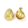 PVD Vacuum Plating 201 Stainless Steel Teardop Stud Earrings for Women EJEW-F345-06G-2