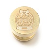 Christmas Golden Tone Wax Seal Brass Stamp Heads AJEW-A058-01C-1