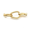 Teardrop Rack Plating Brass Fold Over Clasps KK-S508-17G-1