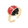 Brass Cuff Rings for Women RJEW-C122-02G-4