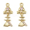 Brass Micro Pave Cubic Zirconia Pendants KK-C107-16G-1