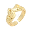 Rack Plating Brass Cuff Rings for Women RJEW-M028-61G-2