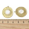Flat Round 304 Stainless Steel Natural Paua Shell/White Shell Pendants Ion Plating(IP) STAS-U037-10G-02-3