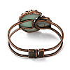 Natural Green Aventurine Hinged Bangles BJEW-G679-02R-01-4
