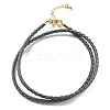 Polyester Cord Braided Necklace Makings MAK-L043-03G-26-1