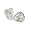 Non-Tarnish Heart 304 Stainless Steel Ear Studs EJEW-L290-011P-2