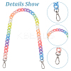 Rainbow Color Acrylic Curb Chain Bag Strap FIND-WH0143-47A-5