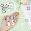 10Pcs 5 Stylts Tibetan Style Bookmark Cabochon Settings AJEW-HY0002-02-3