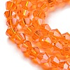 Transparent Electroplate Glass Beads Strands GLAA-F029-4mm-C11-3