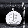 201 Stainless Steel Engraved Ogou Feray Veve Pendant Necklaces NJEW-H065-02P-1