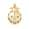 Brass Micro Pave Cubic Zirconia Pendants KK-I359-12G-1