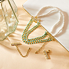 2 Sets Brass Micro Pave Clear Cubic Zirconia Chain Extender KK-BBC0012-49-4