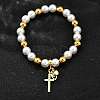 Brass Stretch Bracelets BJEW-C098-07A-2