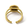 Ion Plating(IP) 304 Stainless Steel Cuff Ring Settings LS-STAS-E202-02B-G-4