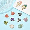 16Pcs 9 Styles Alloy Enamel Pendants ENAM-FP0002-66-5