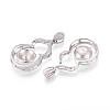925 Sterling Silver Micro Pave Cubic Zirconia Peg Bail Pendants STER-N016-50P-2