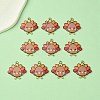 10Pcs 5 Style Cute Printed Alloy Pendants ENAM-YW0003-46A-2