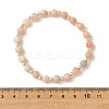 Natural Pink Opal & Synthetic Hematite Non-magnetic Beaded Stretch Bracelets for Women BJEW-JB13940-03-4