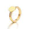 Elegant 304 Stainless Steel Round Rhinestone Ring Suitable for Daily Wear for Women LL7523-1-1