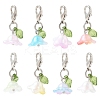 8Pcs 8 Colors Flower Acrylic Pendant Decorations HJEW-FS00034-03-1