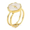 304 Stainless Steel Enamel Open Cuff Rings for Women RJEW-F166-41G-01-1