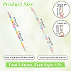 2Pcs 2 Style Spray Painted Rainbow Color Acrylic Chain Bag Handles AJEW-WR0001-68-2