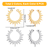 201 Stainless Steel Laser Cut Pendants STAS-UN0014-30-5