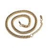 Ion Plating(IP) 304 Stainless Steel Cuban Link Chain Necklace NJEW-D045-04G-2