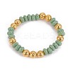 Natural Lava Rock Stretch Bracelets BJEW-F389-B-2
