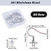 80Pcs Ion Plating(IP) 304 Stainless Steel French Earring Hooks STAS-SP0001-81-2