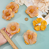 6Pcs Flower Cloth Brooches for Backpack Clothes Wedding Party JEWB-FH0002-38A-3