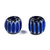 Handmade Lampwork Chevron Beads Strands LAMP-N023-003-01-3
