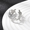 5Pcs 304 Stainless Steel Open Cuff Rings for Women RJEW-K313-10P-3