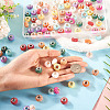 100Pcs 10 Colors AB Color Resin Rose Flower European Beads RESI-TA0003-89-7